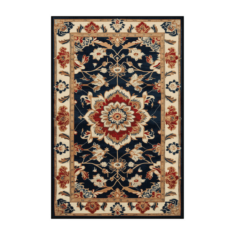 Tapis art déco brun lavable à la machine, Tapis de couloir 2 pi x 4 pi