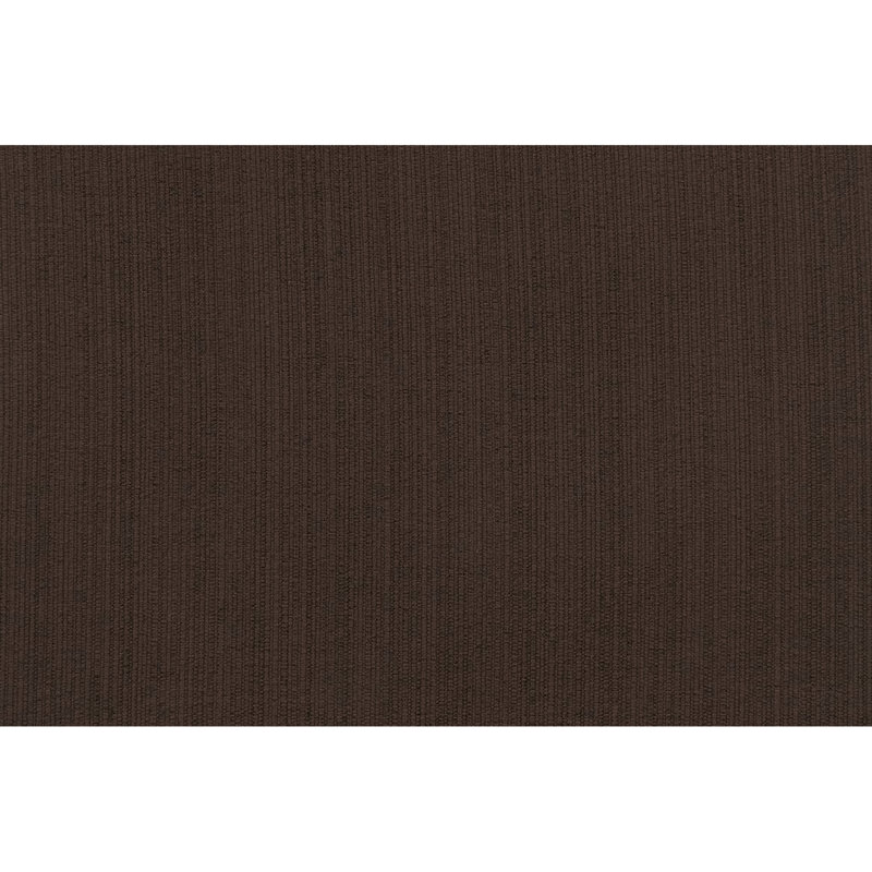 Chaise sans accoudoirs de style contemporain avec revêtement en tissu de café noir et dossier en lin, Café