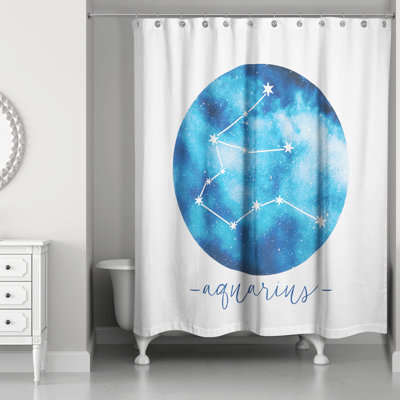 Rideau de douche simple constellation aquarius zodiac Dulin