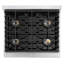 ZLINE Autograph Edition 36 in. 5.2 cu. ft. Paramount Dual Fuel Range W/ 6 Burner DuoPro Cooktop and Electric Convection Oven in Satin Stainless Steel W/ White Matte Door and Champagne Bronze Accents-144194923-144194926-144194925