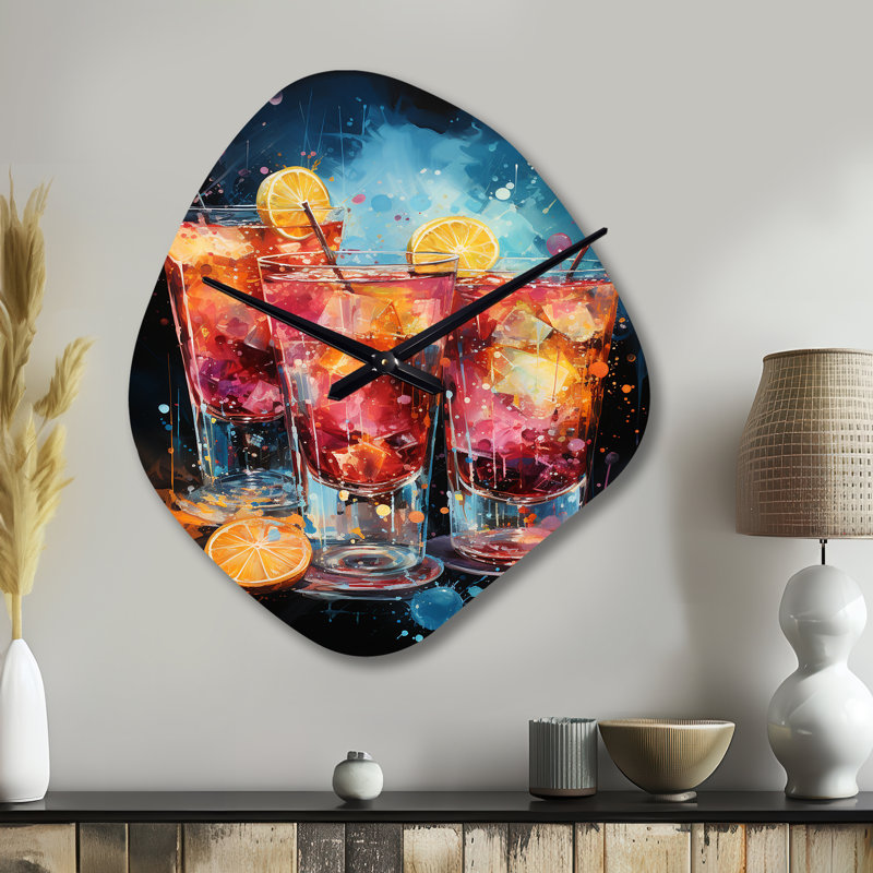 Horloge murale Meghna Cocktail Confetti VII - Cocktail, Petit