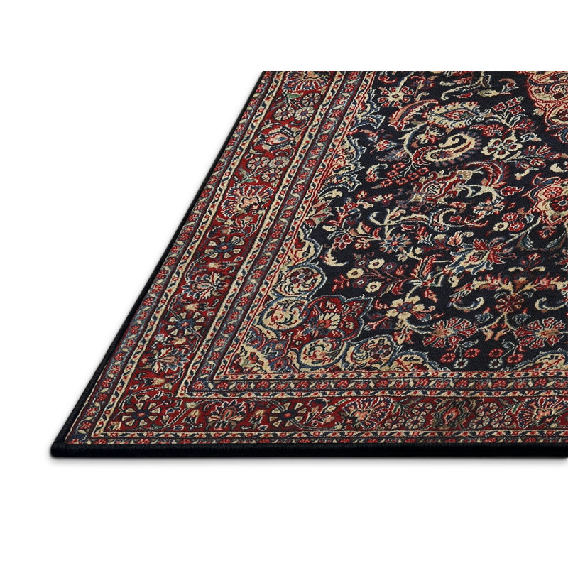 Tapis traditionnel bleu / brun Orionis, Rectangle 5 pi x 7 pi