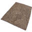 Tapis brun en laine fabriqué à la main de conception unique 5 pi 8 po x 7 pi 11 po Kilim Loyalti