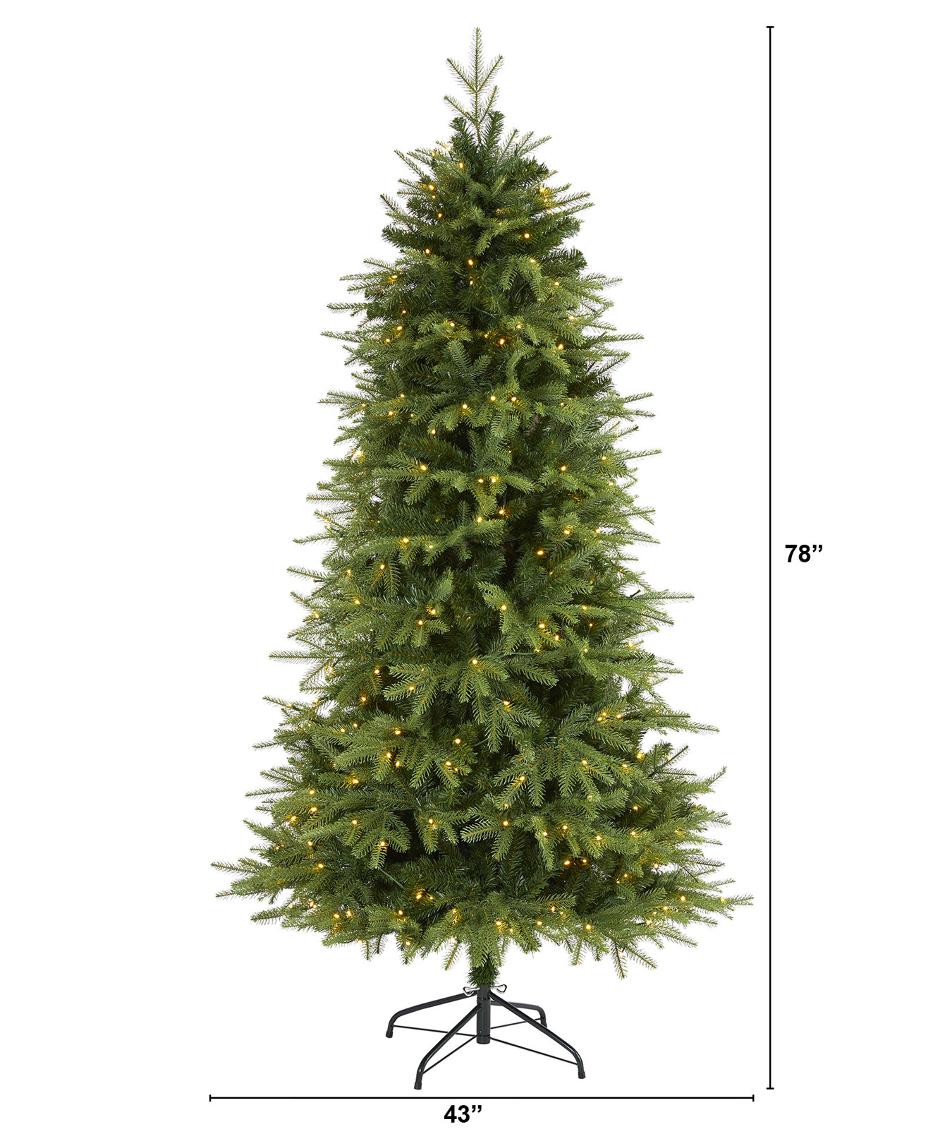 Easy Set-Up Lighted Christmas Tree, 6.5' H