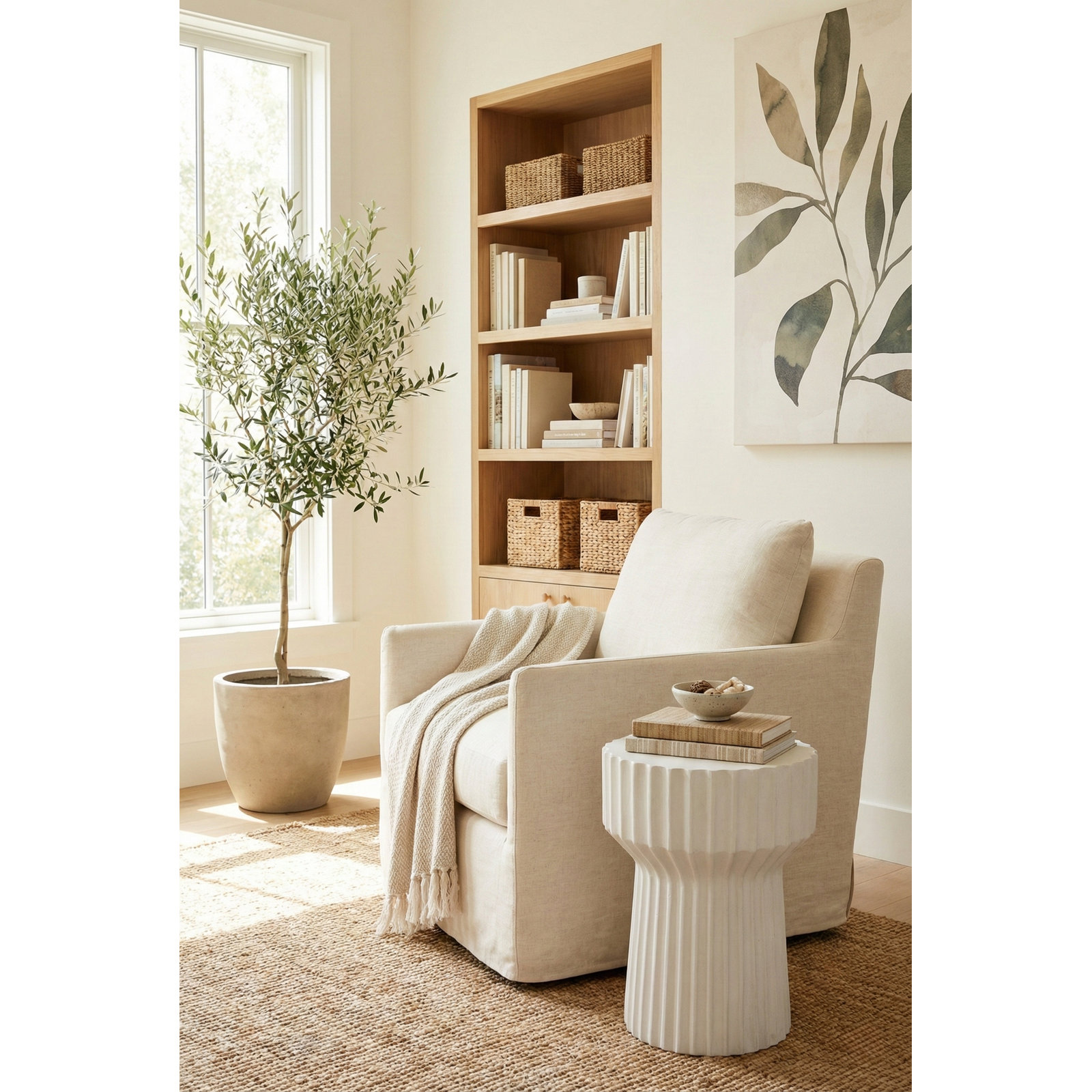 Vetra Side Table, Off White