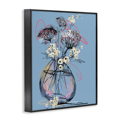Giclée abstraite encadrée de vases à neige abstraits, design par Susan Lugar