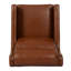 Fauteuil club moderne brun avec une cascade et des pieds en bois d'hévéa élégants dans des matériaux de soutien du dos confortables