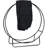 Indoor or Outdoor Steel Firewood Log Hoop with Black PVC Cover - 48" - 700-lb Capacity-1743187291