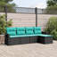Ensemble de canapé de patio avec coussins 5 pièces Ebern Designs-1334398170
