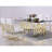 Bilgola White and Gold Leather Dining Chairs