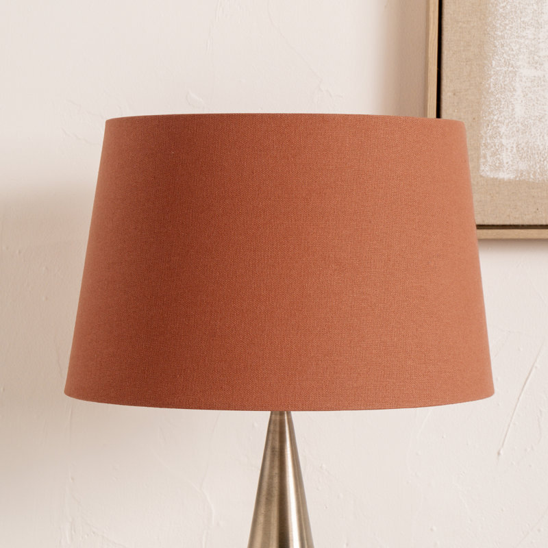 Lorin Cotton Empire Lamp Shade, 22cm H x 35cm W x 35cm D, Orange