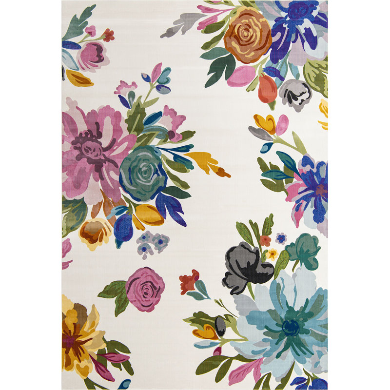 Floral Indoor Rug, Rectangle 10' x 14'