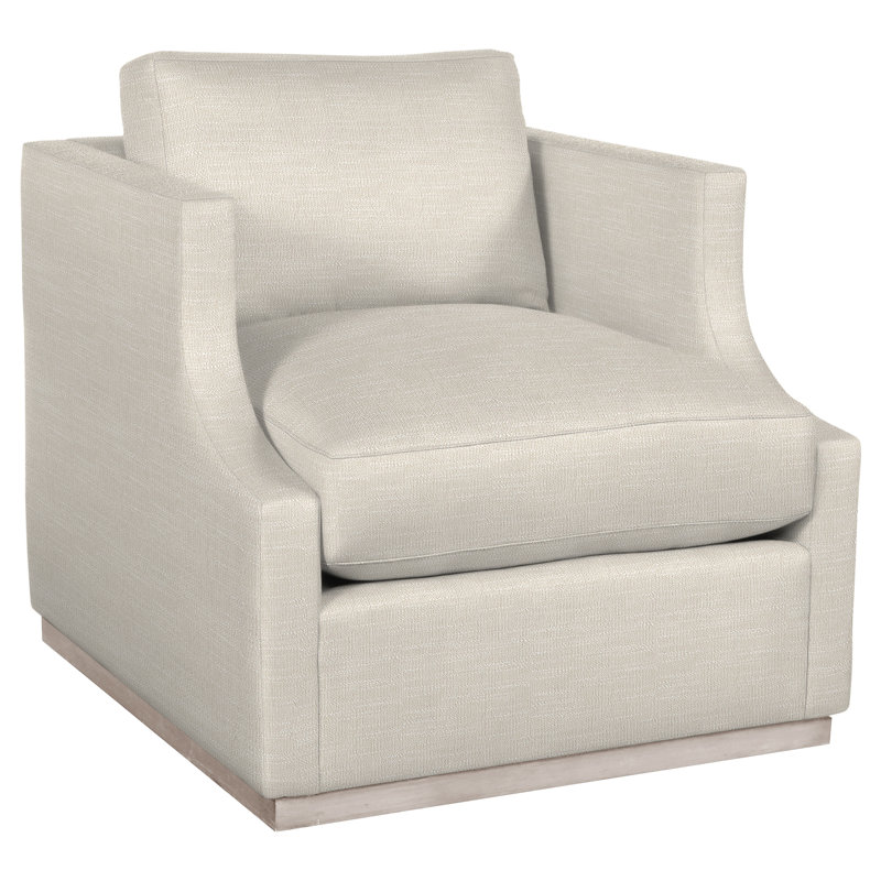 Willowbrook By Thom Filicia Cotton Swivel Armchair, Tommy Flax, Dove Gray