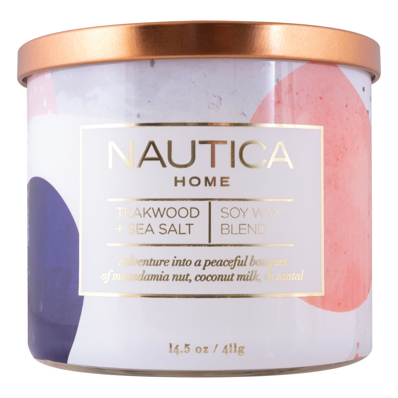 Bougie parfumée en bois de teck et sel de mer