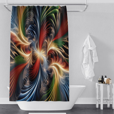 Rideau de douche abstrait