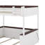 Grand lit superposé en bois avec tablettes intégrées, lumière DEL et station de charge USB-117430847