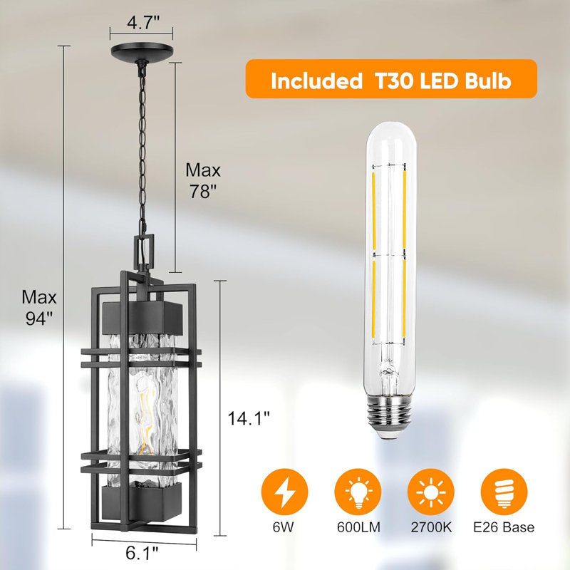 Luminaire suspendu extérieur pour l'extérieur