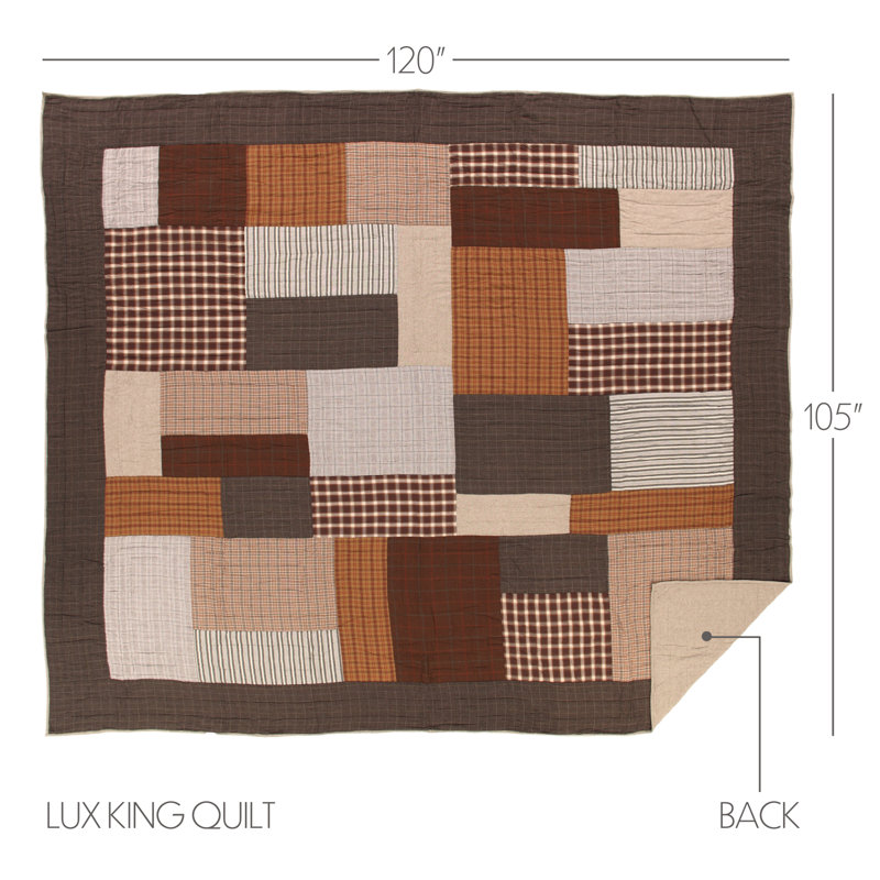 Rory Rustic Cotton Patchwork Quilt, Lux King
