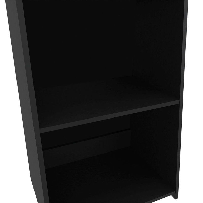 Bookcase With Three Shelf, Black