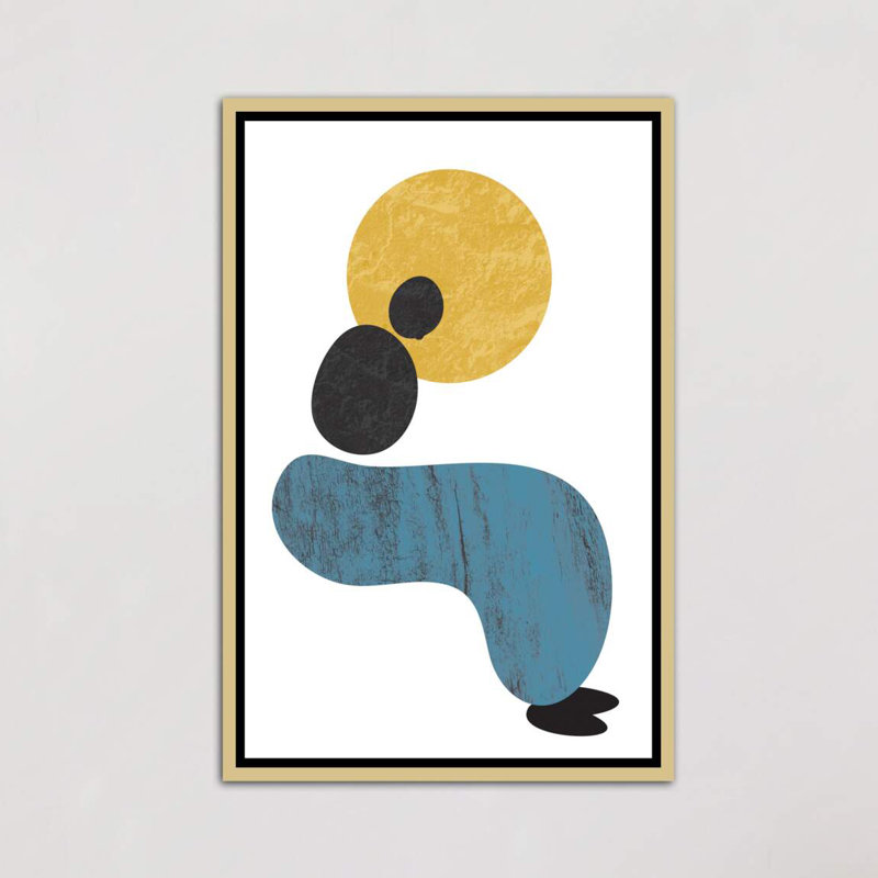 « abstract lady » par flatowl-impression sur image, Toile encadrée d'or, H 40 po x l 26 po x P 1,5 po