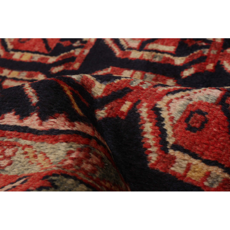 Tapis bleu marine et rouge 4 pi 6 po x 7 pi 4 po Andelz