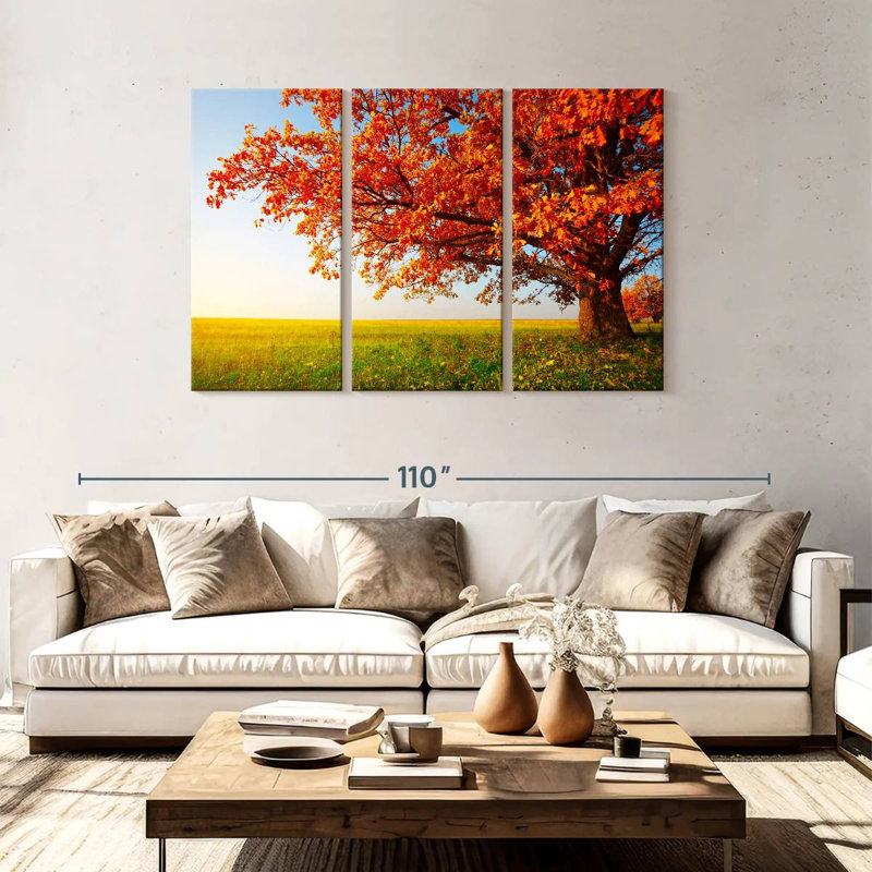 Harnek Autumn Oak Tree, 48" H x 74" W