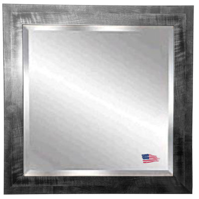 Miroir mural carré en bois