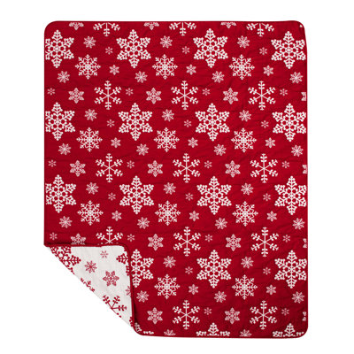 Greenland Home Fashions Snowflakes Throw Accessory, 50x60 Inch