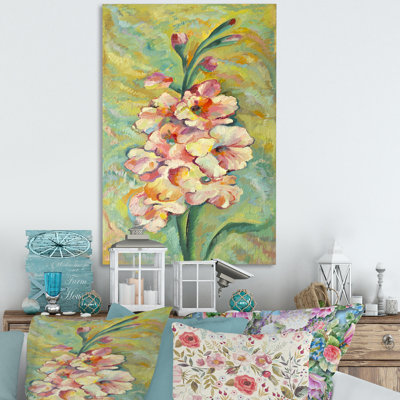 Fleurs pastel rétro - peinture