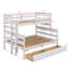 Lit superposé simple au dessus d'un lit double avec tiroirs Jamiera Kids-2054103947