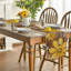 Chemin de table en bois à motif floral