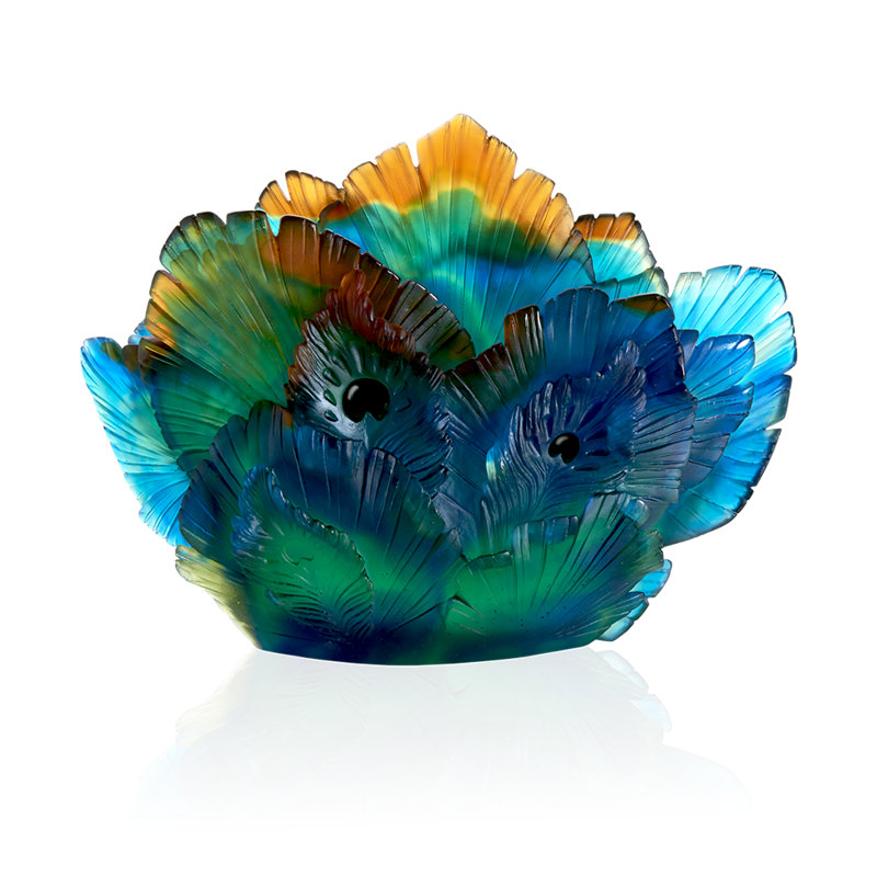 Fleur De Paon Handmade Crystal Table Vase