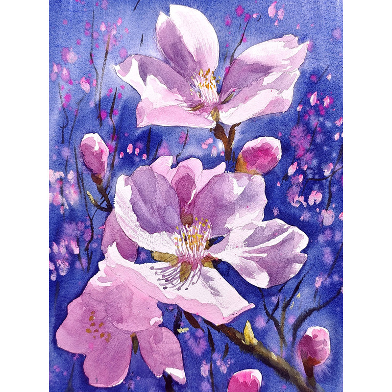 Un lis magique | Aquarelle sur papier | Pour la décoration murale