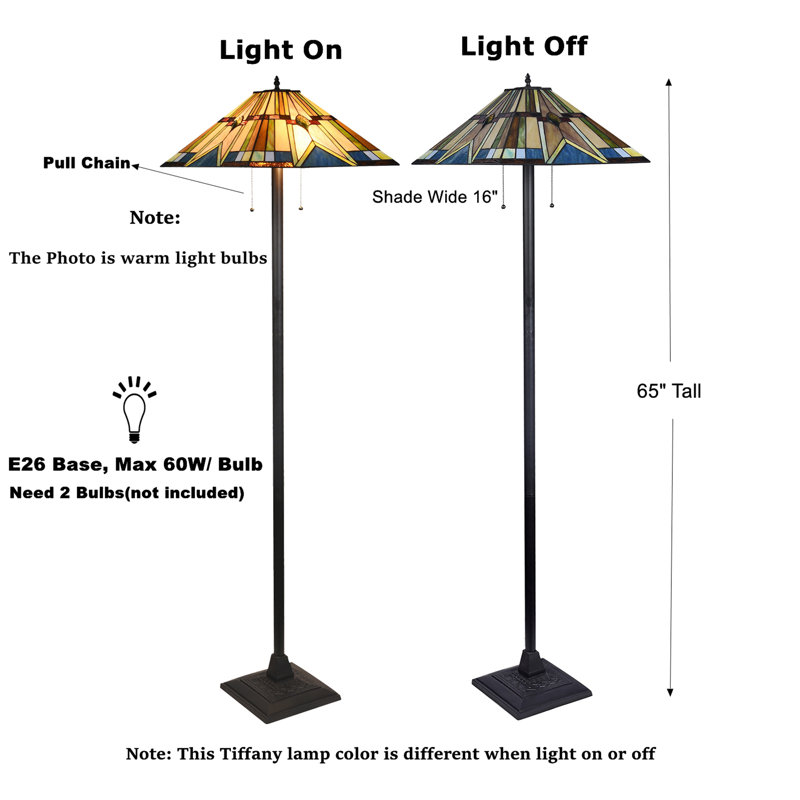 65'' Antique Bronze Traditional Floor Lamp