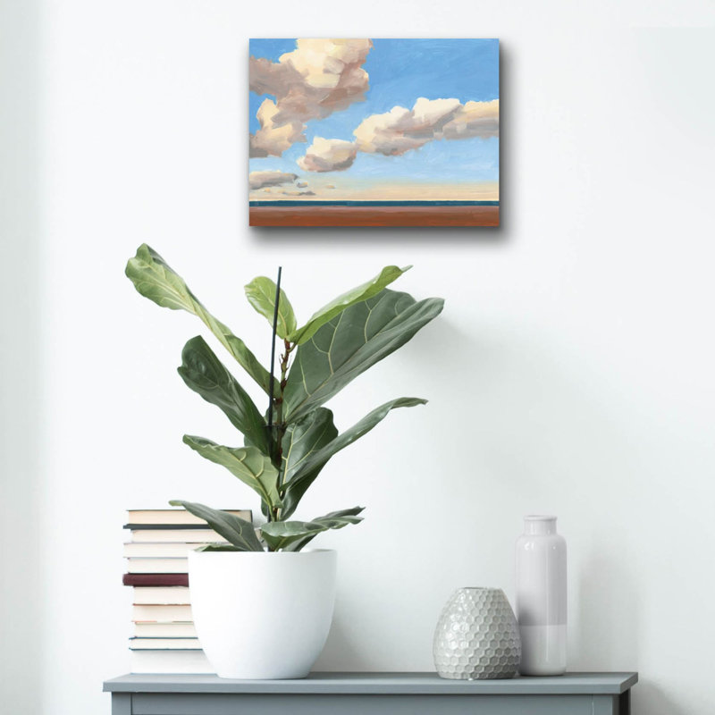 «Seascape 3» par James Wiens, art mural en verre acrylique, H 12 po x l 16 po x P 0,13 po