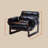 Vintage-Inspired Wooden Recliner Chair with Oil-Wax Leather-1699604914