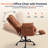 High-Back Cross-legged Office Chair with Flip-up Arms,Height Adjustable Swivel Ergonomic Executive Chair with Footrest and Side Pockets-121632998-115211742