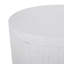 Table de bout en béton cannelé léger - 15,4 po x 15,4 po x 19,05 po, blanc antique, facile à utiliser