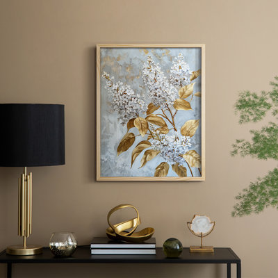 Reproduction encadrée FLORAL Series CCLIV - bois massif
