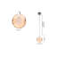 Luminaire suspendu 1 lumière DEL en acier inoxydable chromé avec albâtre espagnol rond-40319548