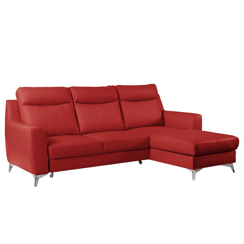 Fabiha Corner Sofa Bed, Red, Right Hand Facing