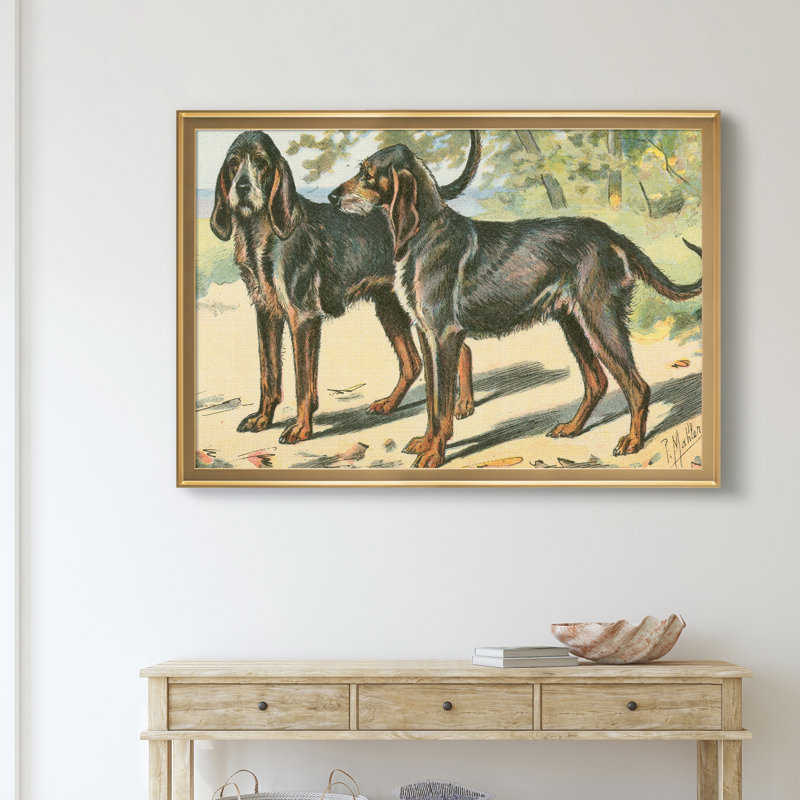 «Mans Best Friend», reproduction d'art sur toile, H 22,5 po x l 30,5 po x P 1,5 po, Doré