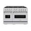 ZLINE Autograph 48" Classic Double Oven Dual Fuel Range w/ Champagne Bronze Accents-813394993-832285121