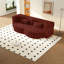 Canapé-lit moderne avec 2 coussins, canapé-lit convertible en tissu rembourré de mousse, matelas pliant simple de 15 po pour le salon, lit d'invité, salle de jeux, aucun assemblage requis, bourgogne-641809390