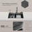 33 X 22 Inch Stainless Steel Single Bowl Drop-In Kitchen Sink With Waterfall Faucet, Pull-Down Sprayer And Built-In Workstatio