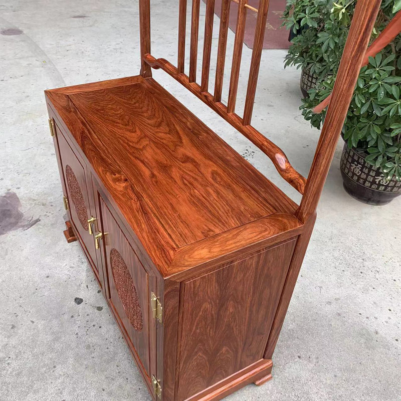 Solid Wood Armoire with Elegant Grain