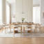 Table de salle à manger rectangulaire en bois Amiin 63 po avec 6 chaises de cuisine modernes rembourrées-643832966-643833084-643833086