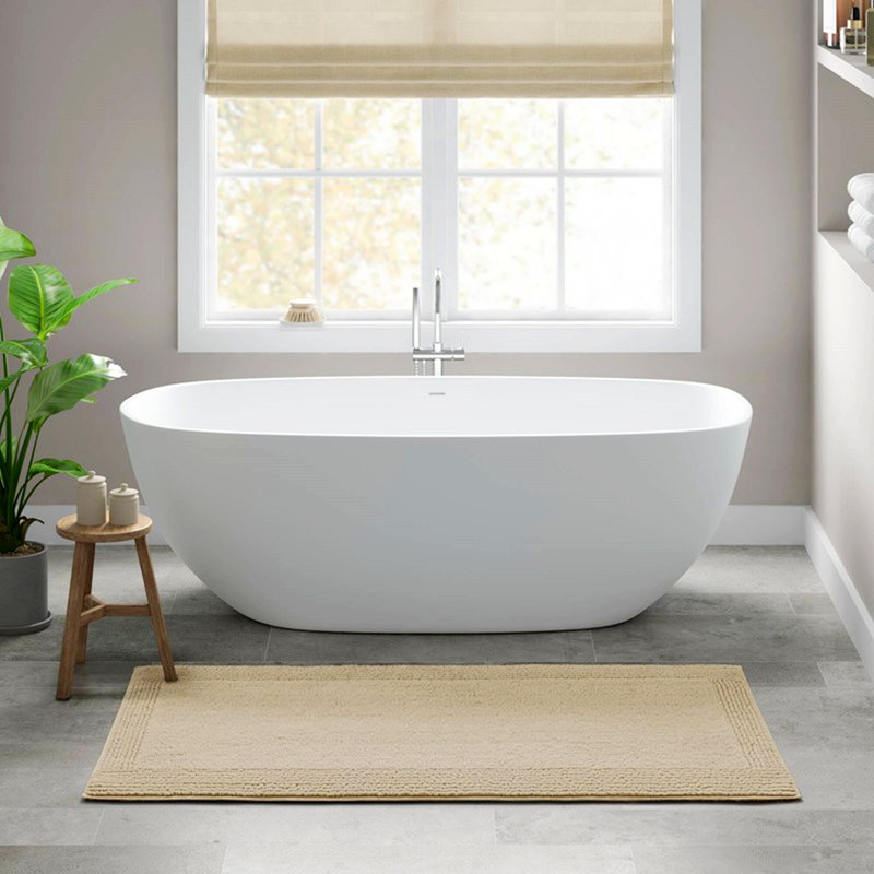 Tapis pour salle de bain réversible, tapis rectangulaire pour l'intérieur