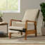 Fauteuil inclinable manuel en tissu et bois