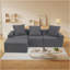 Canapé modulaire convertible convertible en microfibre-991066158